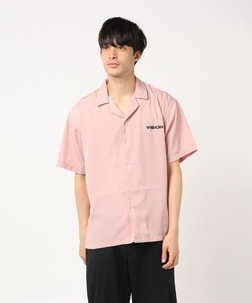 VISION STREET WEAR(ヴィジョンストリートウェア)の「VISION マグロゴ開襟シャツ(シャツ/ブラウス・メンズ・オフホワイト/ブラック/ピンク/ベージュ/パープル・L/LL/M)」の14枚目の写真