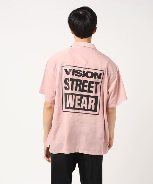 VISION STREET WEAR(ヴィジョンストリートウェア)の「VISION マグロゴ開襟シャツ(シャツ/ブラウス・メンズ・オフホワイト/ブラック/ピンク/ベージュ/パープル・L/LL/M)」の7枚目の写真