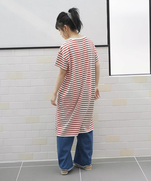 OLIVE des OLIVE（オリーブデオリーブ）の「シンプルボーダーワンピース（ワンピース・レディース・レッド/ネイビー/ベージュ・FREE）」の11枚目の写真