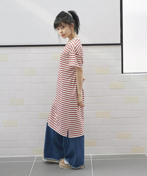 OLIVE des OLIVE（オリーブデオリーブ）の「シンプルボーダーワンピース（ワンピース・レディース・レッド/ネイビー/ベージュ・FREE）」の14枚目の写真