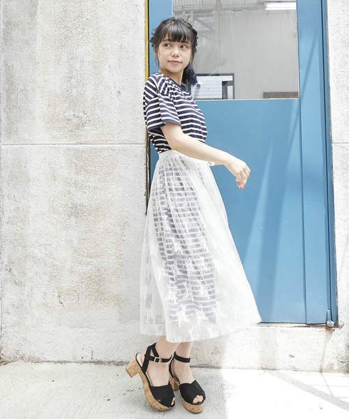 OLIVE des OLIVE（オリーブデオリーブ）の「シンプルボーダーワンピース（ワンピース・レディース・レッド/ネイビー/ベージュ・FREE）」の19枚目の写真