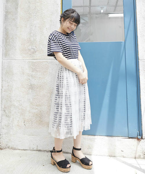 OLIVE des OLIVE（オリーブデオリーブ）の「シンプルボーダーワンピース（ワンピース・レディース・レッド/ネイビー/ベージュ・FREE）」の20枚目の写真