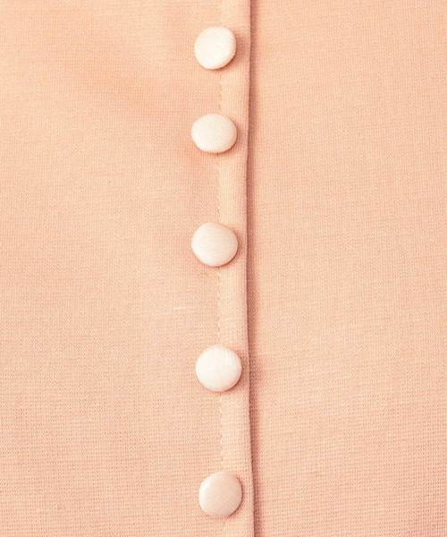 MIIA（ミーア）の「ビスチェ風シースルースリーブトップス（Tシャツ/カットソー・レディース・ホワイト/ピンク/オレンジ/ブラック・FREE）」の7枚目の写真