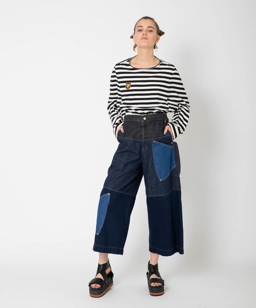 ツモリチサトTSUMORI CHISATO グリッタードットプリントカットソー 紺シルバー2 【レディース】 楽天市場】ツモリチサト（Tシャツ・カットソー｜トップス