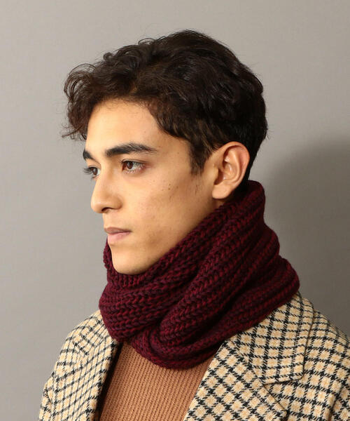 BEAUTY&YOUTH UNITED ARROWS（ビューティーアンドユースユナイテッドアローズ）の「BY ミックス スヌード о（ストール/ショール・メンズ・ネイビー/ブラック/ワイン/ライトグレー・FREE）」の4枚目の写真