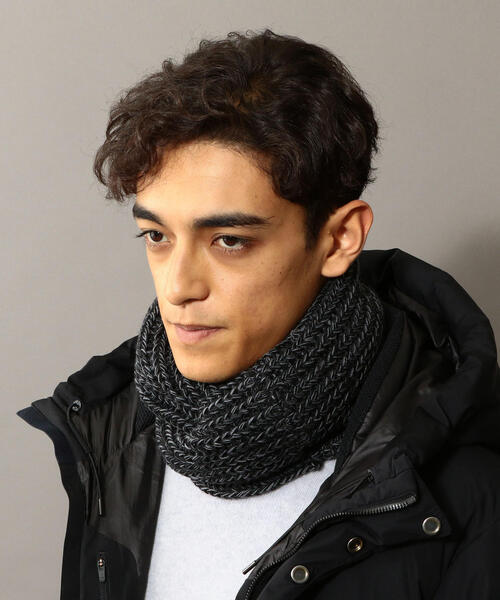 BEAUTY&YOUTH UNITED ARROWS（ビューティーアンドユースユナイテッドアローズ）の「BY ミックス スヌード о（ストール/ショール・メンズ・ネイビー/ブラック/ワイン/ライトグレー・FREE）」の5枚目の写真