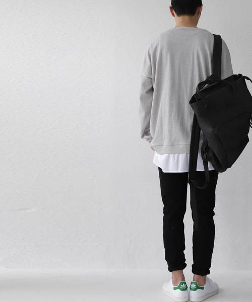 antiqua（アンティカ）の「ドッキングトップス（Tシャツ/カットソー・メンズ・ブラック/グレー・M/L/XL）」の6枚目の写真