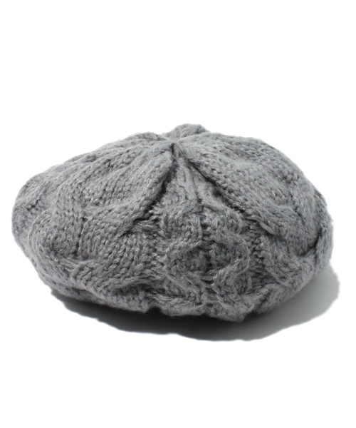 WEGO（ウィゴー）の「WEGO/ニットベレー帽（ハンチング/ベレー帽・レディース・ブラック/杢グレー/ネイビー/ワイン・FREE）」の2枚目の写真