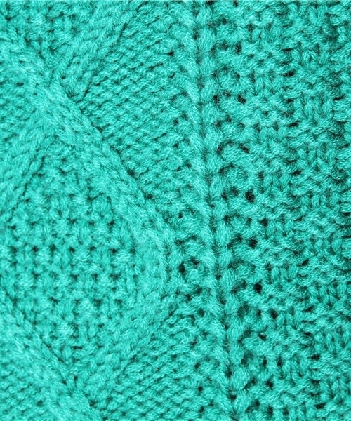 CIAOPANIC（チャオパニック）の「【Ciaopanic】ケーブルプルオーバー（ニット/セーター・レディース・ネイビー/オフホワイト/エメラルド・FREE）」の9枚目の写真