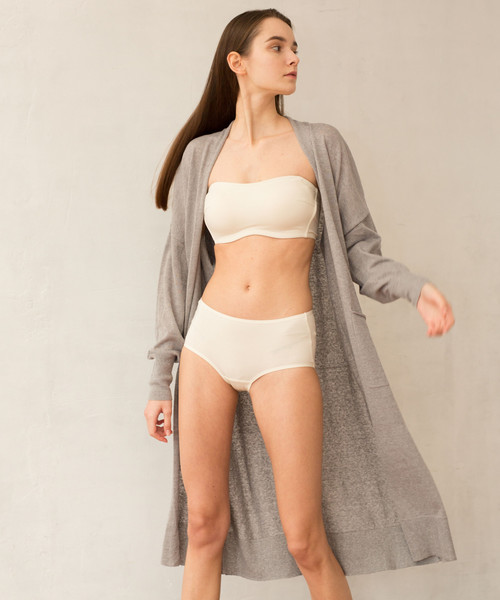 bijorie（ビジュリィ）の「リネンポリエステルロングカーディガン（カーディガン/ボレロ・レディース・ブラウン/ベージュ/グレー・FREE）」の2枚目の写真