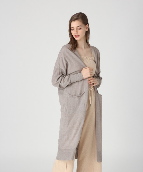 bijorie（ビジュリィ）の「リネンポリエステルロングカーディガン（カーディガン/ボレロ・レディース・ブラウン/ベージュ/グレー・FREE）」の13枚目の写真
