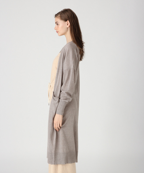 bijorie（ビジュリィ）の「リネンポリエステルロングカーディガン（カーディガン/ボレロ・レディース・ブラウン/ベージュ/グレー・FREE）」の11枚目の写真