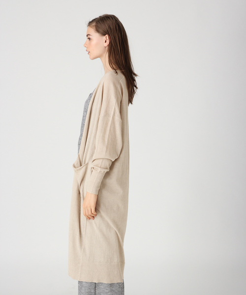bijorie（ビジュリィ）の「リネンポリエステルロングカーディガン（カーディガン/ボレロ・レディース・ブラウン/ベージュ/グレー・FREE）」の9枚目の写真