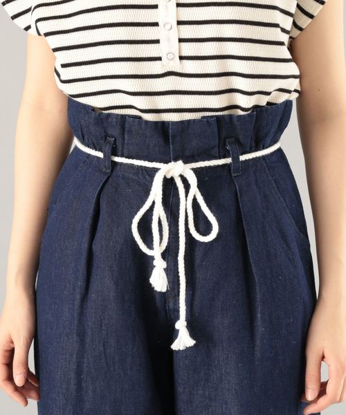 PAGEBOY（ページボーイ）の「麻デニムロープベルトパンツ（その他パンツ・レディース・サックスブルー/インディゴブルー・FREE）」の9枚目の写真
