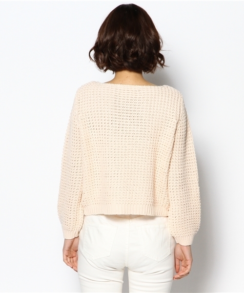 green label relaxing（グリーンレーベルリラクシング）の「GC A/C アゼショート POニット（ニット/セーター・レディース・オフホワイト/ライトピンク/イエロー・フリー）」の9枚目の写真