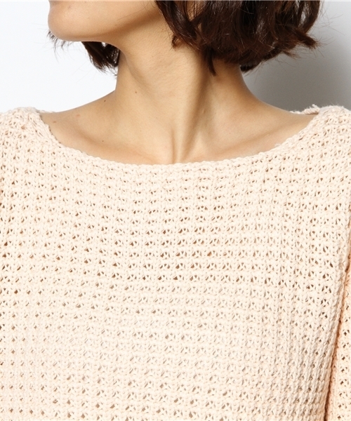 green label relaxing（グリーンレーベルリラクシング）の「GC A/C アゼショート POニット（ニット/セーター・レディース・オフホワイト/ライトピンク/イエロー・フリー）」の8枚目の写真