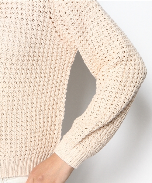 green label relaxing（グリーンレーベルリラクシング）の「GC A/C アゼショート POニット（ニット/セーター・レディース・オフホワイト/ライトピンク/イエロー・フリー）」の7枚目の写真