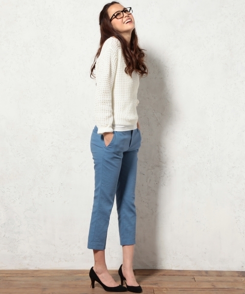 green label relaxing（グリーンレーベルリラクシング）の「GC A/C アゼショート POニット（ニット/セーター・レディース・オフホワイト/ライトピンク/イエロー・フリー）」の13枚目の写真