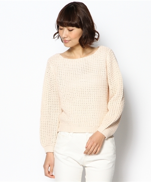 green label relaxing（グリーンレーベルリラクシング）の「GC A/C アゼショート POニット（ニット/セーター・レディース・オフホワイト/ライトピンク/イエロー・フリー）」の12枚目の写真