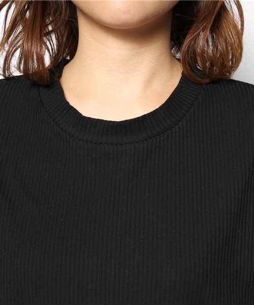 mystic（ミスティック）の「袖レースフレアリブプルオーバー（Tシャツ/カットソー・レディース・ベージュ/ブラック/オフホワイト/グレー・ﾌﾘ-）」の9枚目の写真