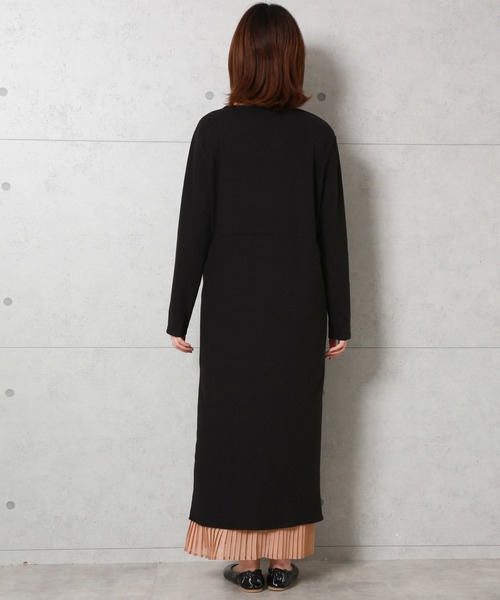 libelle more(リベル モア)の「コットン混 Vネック プリーツドッキングワンピース(ワンピース・レディース・ブラック/ネイビー/モカ/ワイン/グレー/ブラウン系その他・FREE)」の8枚目の写真