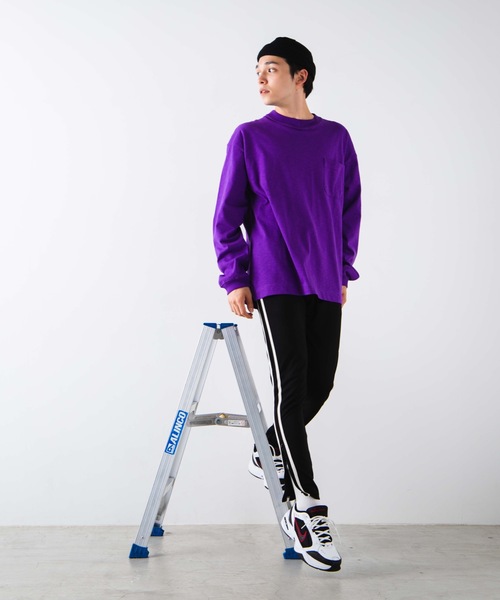 WEGO（ウィゴー）の「WEGO/ヘビースラブビッグシルエットロンT（Tシャツ/カットソー・メンズ・ベージュ/ホワイト/パープル・MEDIUM/LARGE）」の13枚目の写真