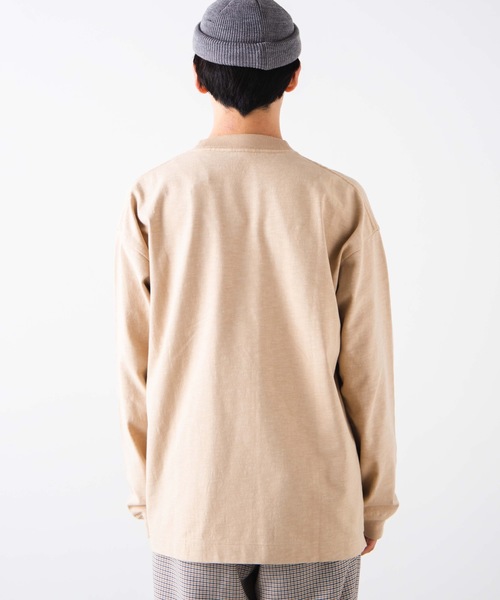 WEGO（ウィゴー）の「WEGO/ヘビースラブビッグシルエットロンT（Tシャツ/カットソー・メンズ・ベージュ/ホワイト/パープル・MEDIUM/LARGE）」の17枚目の写真