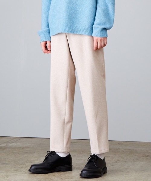 JUNRED(ジュンレッド)の「【暖かくなめらかボトム】エアリーストレッチフラノスリムパンツ(その他パンツ・メンズ・ダークブラウン/ベージュ/チャコールグレー/ベージュ系その他・LL/S/M/L)」の1枚目の写真