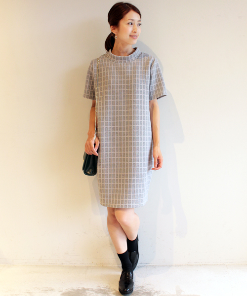 BEAUTY&YOUTH UNITED ARROWS(ビューティーアンドユースユナイテッドアローズ)の「BYBC ∵チョコジャカード コクーンワンピース ◆(ワンピース・レディース・オフホワイト/ブラック/グレー・FREE)」の1枚目の写真