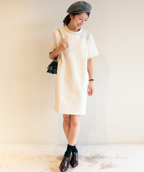 BEAUTY&YOUTH UNITED ARROWS(ビューティーアンドユースユナイテッドアローズ)の「BYBC ∵チョコジャカード コクーンワンピース ◆(ワンピース・レディース・オフホワイト/ブラック/グレー・FREE)」の2枚目の写真