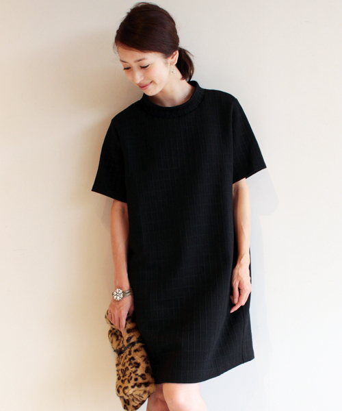 BEAUTY&YOUTH UNITED ARROWS(ビューティーアンドユースユナイテッドアローズ)の「BYBC ∵チョコジャカード コクーンワンピース ◆(ワンピース・レディース・オフホワイト/ブラック/グレー・FREE)」の7枚目の写真