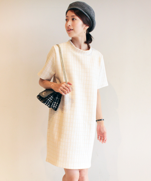 BEAUTY&YOUTH UNITED ARROWS(ビューティーアンドユースユナイテッドアローズ)の「BYBC ∵チョコジャカード コクーンワンピース ◆(ワンピース・レディース・オフホワイト/ブラック/グレー・FREE)」の8枚目の写真