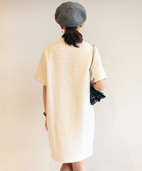 BEAUTY&YOUTH UNITED ARROWS(ビューティーアンドユースユナイテッドアローズ)の「BYBC ∵チョコジャカード コクーンワンピース ◆(ワンピース・レディース・オフホワイト/ブラック/グレー・FREE)」の10枚目の写真