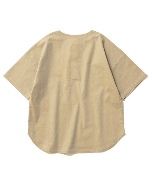 devirock（デビロック）の「ビッグプルオーバー5分袖シャツ（シャツ/ブラウス・キッズ・モカ/テラコッタ/ダークベージュ/ブラック・120cm/140cm/130cm/100cm/110cm/150cm/160cm）」の10枚目の写真