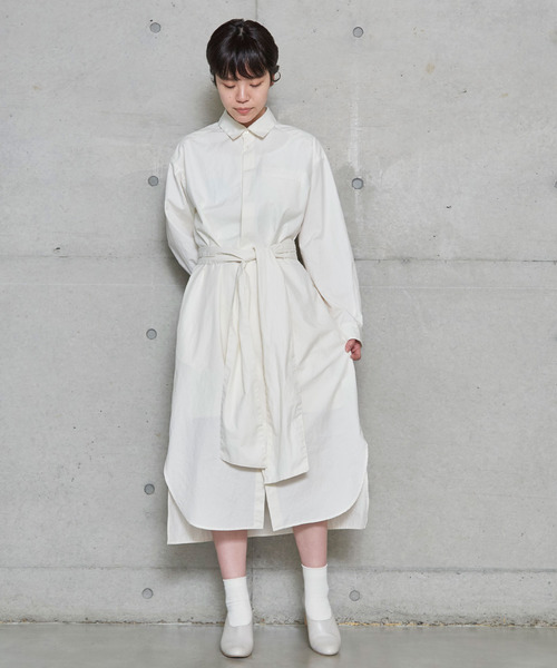 70 ワンピース 2ウェザーせせらぎ加工 比翼シャツワンピース ワンピース Note Et Et Silence Note ノート エシロンス のファッション