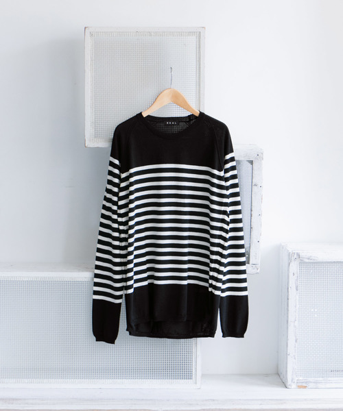 セール Ekal Wa Cloth パネルボーダーニット ニット セーター Ekal エカル のファッション通販 Zozotown