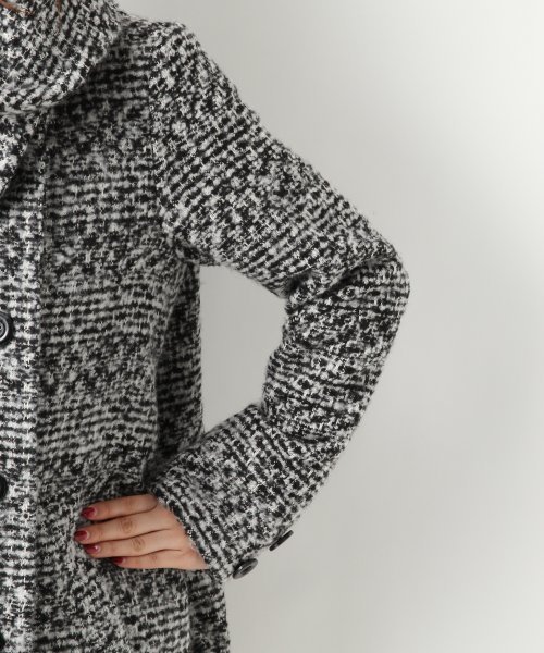 Heather（ヘザー）の「チェックツイードコクーンコート　552411（その他アウター・レディース・ブラック×ホワイト・MEDIUM/SMALL）」の20枚目の写真
