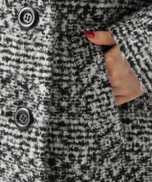 Heather（ヘザー）の「チェックツイードコクーンコート　552411（その他アウター・レディース・ブラック×ホワイト・MEDIUM/SMALL）」の22枚目の写真