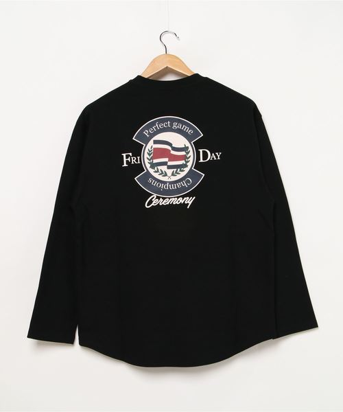 ROMANTIC CROWN（ロマンティッククラウン）の「『ROMANTIC CROWN』パーフェクトゲーム LS/ロングスリーブTシャツ/カットソー（Tシャツ/カットソー・レディース・ブラック/ホワイト/イエロー/グレー・M/L）」の6枚目の写真