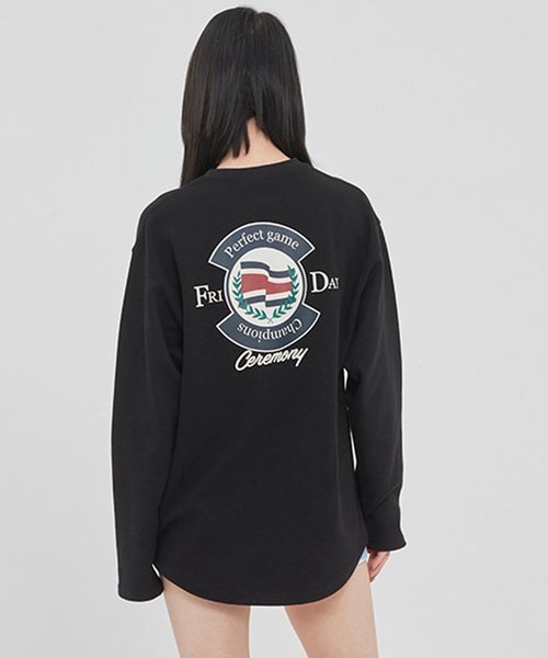 ROMANTIC CROWN（ロマンティッククラウン）の「『ROMANTIC CROWN』パーフェクトゲーム LS/ロングスリーブTシャツ/カットソー（Tシャツ/カットソー・レディース・ブラック/ホワイト/イエロー/グレー・M/L）」の3枚目の写真