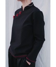 明天好好（ミンテンハオハオ）の「Ming-Teng Blouse（Tシャツ 