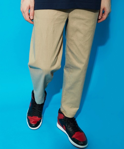8(eight)(エイト)の「テーパードパンツ ワイド チェックパンツ(チノパンツ・メンズ・ブラック/ベージュ/ブラック系その他/グレー系その他/ブラウン系その他・MEDIUM/LARGE)」の1枚目の写真