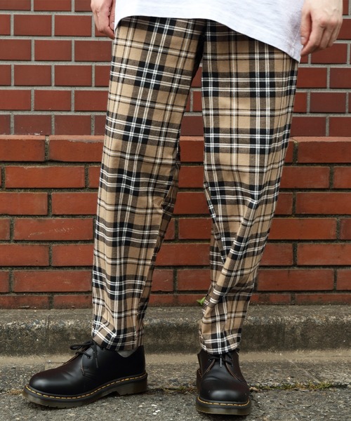 8(eight)(エイト)の「テーパードパンツ ワイド チェックパンツ(チノパンツ・メンズ・ブラック/ベージュ/ブラック系その他/グレー系その他/ブラウン系その他・MEDIUM/LARGE)」の14枚目の写真