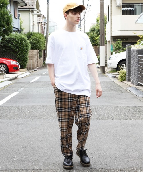 8(eight)(エイト)の「テーパードパンツ ワイド チェックパンツ(チノパンツ・メンズ・ブラック/ベージュ/ブラック系その他/グレー系その他/ブラウン系その他・MEDIUM/LARGE)」の11枚目の写真