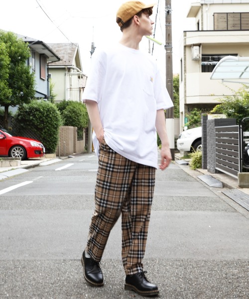 8(eight)(エイト)の「テーパードパンツ ワイド チェックパンツ(チノパンツ・メンズ・ブラック/ベージュ/ブラック系その他/グレー系その他/ブラウン系その他・MEDIUM/LARGE)」の10枚目の写真