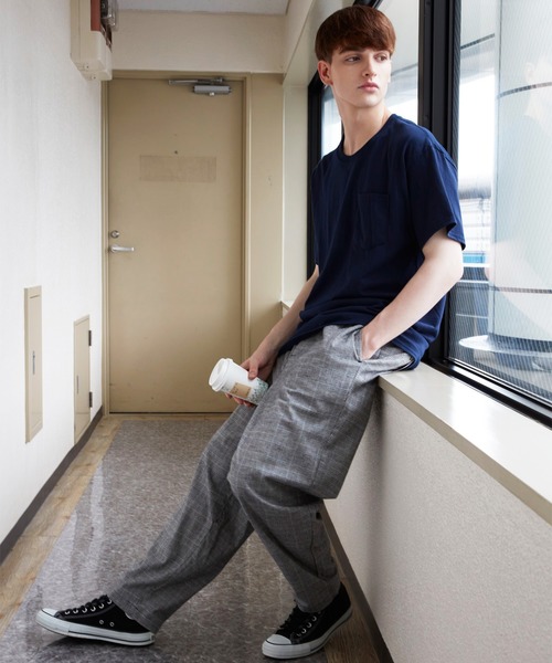 8(eight)(エイト)の「テーパードパンツ ワイド チェックパンツ(チノパンツ・メンズ・ブラック/ベージュ/ブラック系その他/グレー系その他/ブラウン系その他・MEDIUM/LARGE)」の21枚目の写真