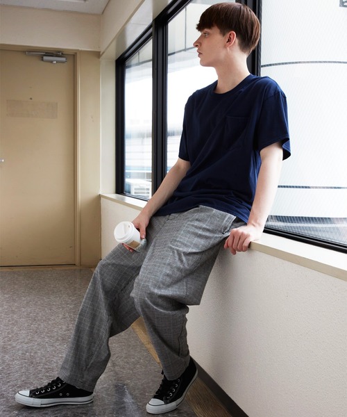 8(eight)(エイト)の「テーパードパンツ ワイド チェックパンツ(チノパンツ・メンズ・ブラック/ベージュ/ブラック系その他/グレー系その他/ブラウン系その他・MEDIUM/LARGE)」の19枚目の写真