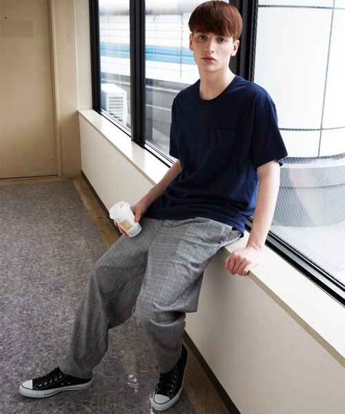 8(eight)(エイト)の「テーパードパンツ ワイド チェックパンツ(チノパンツ・メンズ・ブラック/ベージュ/ブラック系その他/グレー系その他/ブラウン系その他・MEDIUM/LARGE)」の16枚目の写真