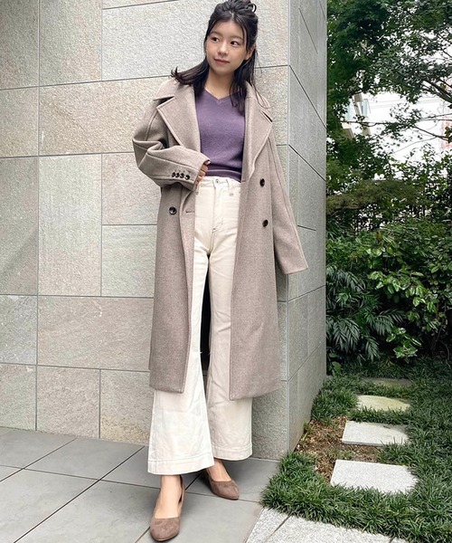 ジャージメルトンダブルチェスターコート チェスターコート Frees Frees Mart フリーズマート のファッション