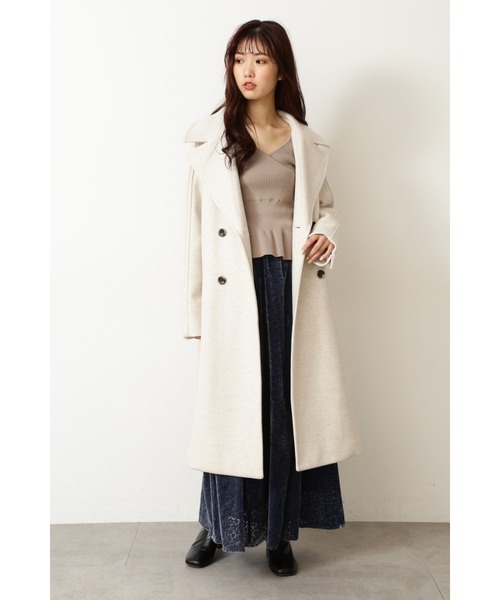 ジャージメルトンダブルチェスターコート チェスターコート Frees Frees Mart フリーズマート のファッション